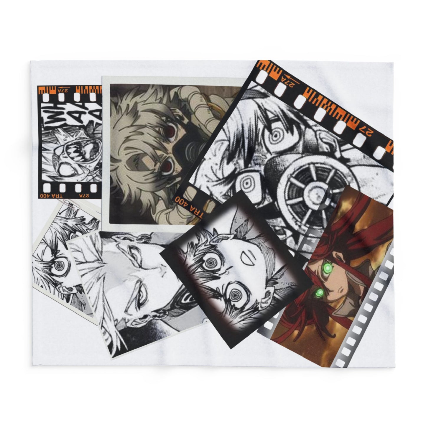 Anime-Inspired Arctic Fleece Blanket, Cozy Throw for Movie Nights