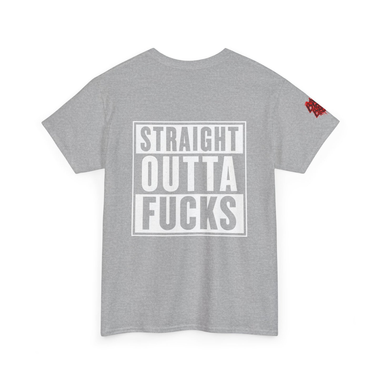 Straight Outta F*cks Unisex Heavy Cotton Tee - Casual Wear, Funny Shirt, Gift for Him/Her, Everyday Tee, Statement Shirt