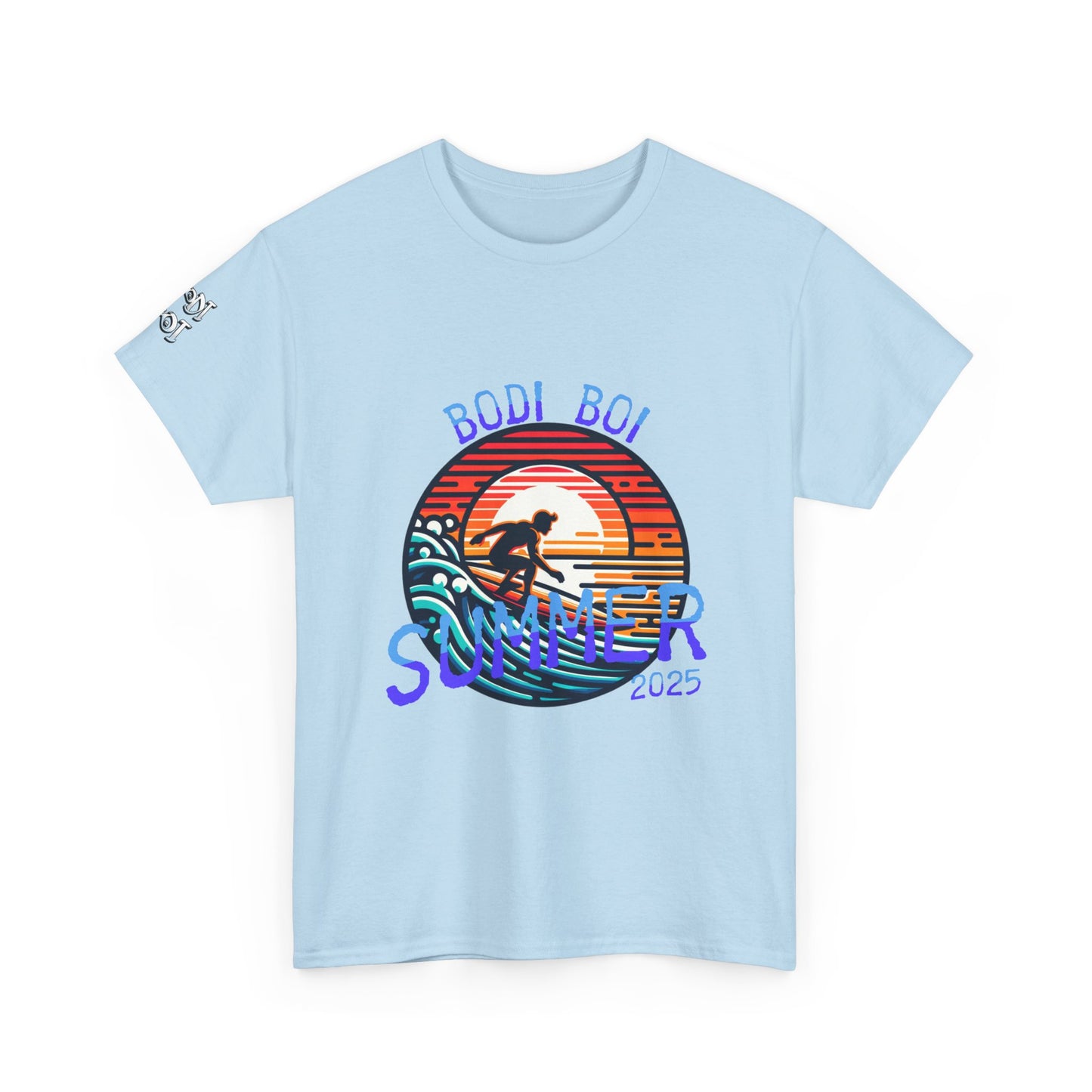 Summer Vibes Unisex Heavy Cotton Tee, Beach Shirt, Surfing Apparel, Casual Wear, Gift for Surfers, Summer 2025 Tee