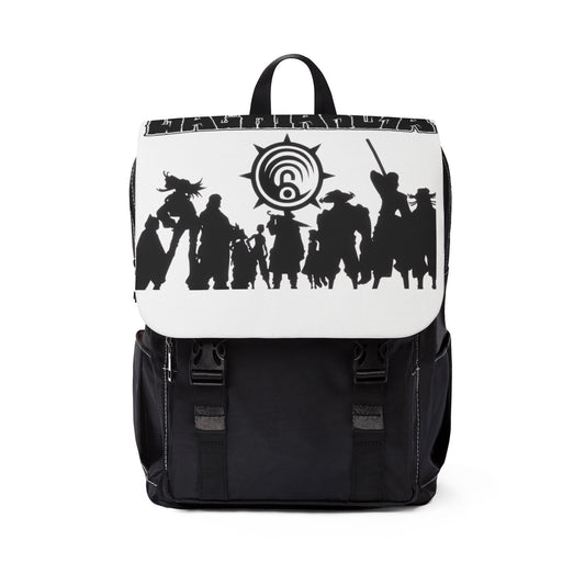 Gachiakuta Silhouette Crew Backpack  Black White Symbol Flap Backpack