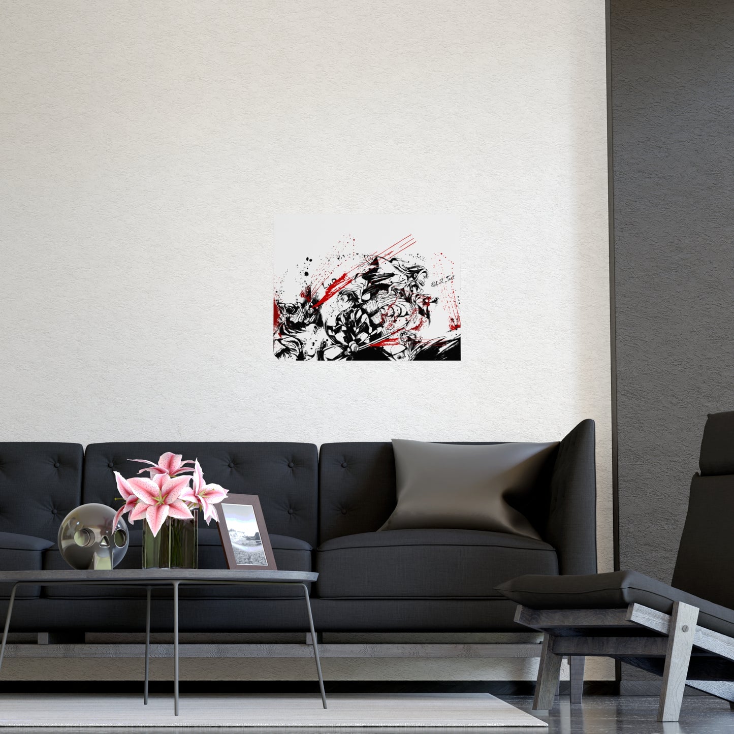 Demon Slayer Ink-Splash Matte Poster — Dynamic Anime Wall Art (Vertical & Horizontal)