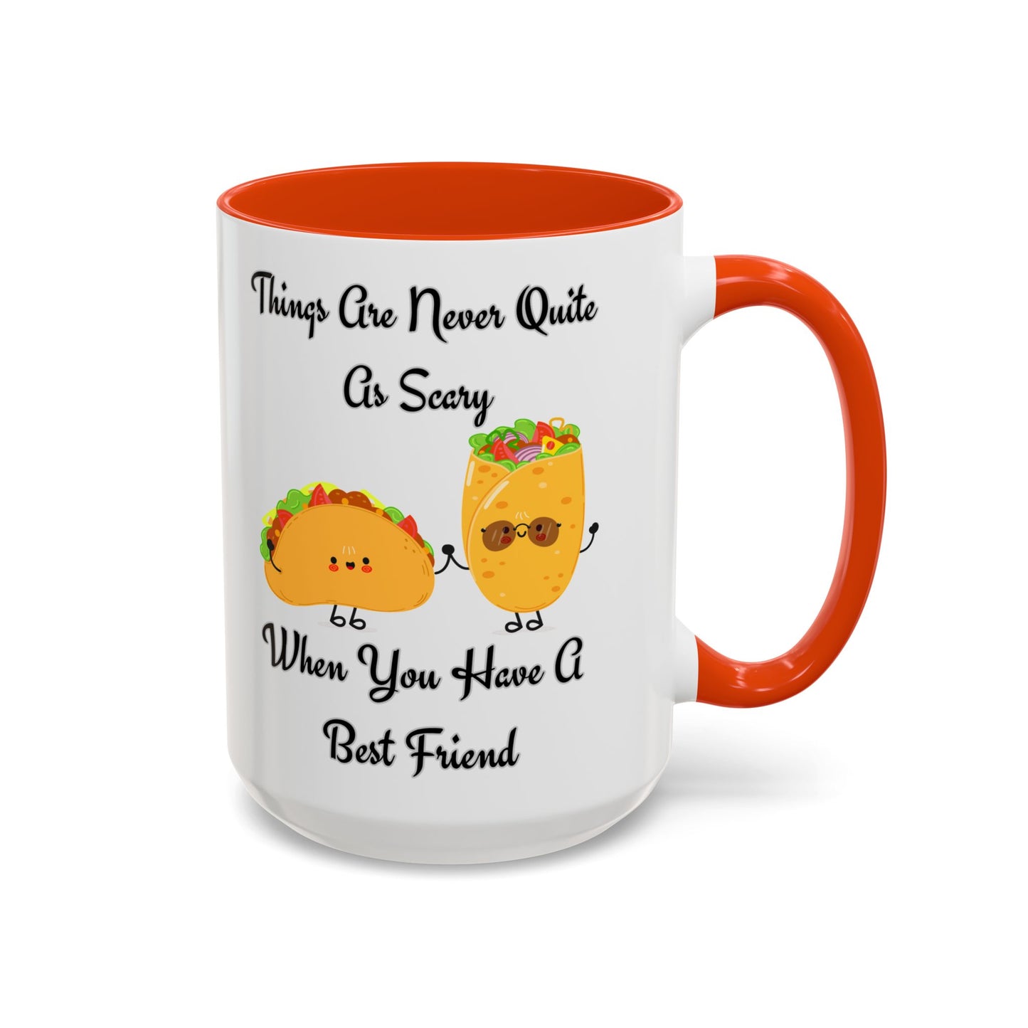 Best Friend Taco Mugs, Colorful Coffee Cups, Cute Gift for Friends