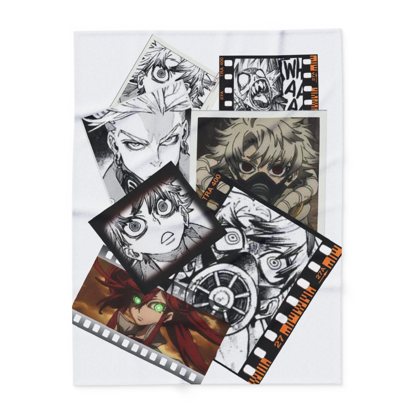 Anime-Inspired Arctic Fleece Blanket, Cozy Throw for Movie Nights