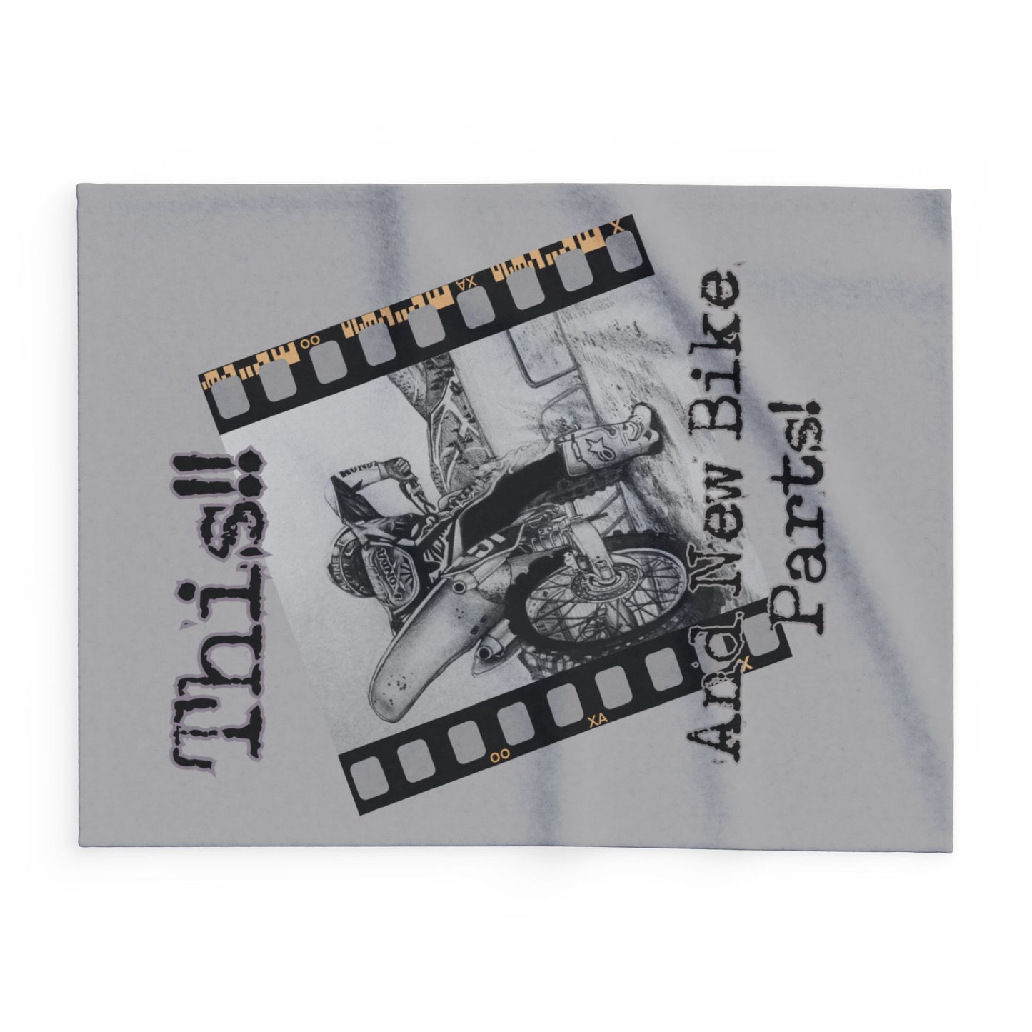 Motocross Fleece Blanket Cozy Throw for Riders, Gift for Bikers,