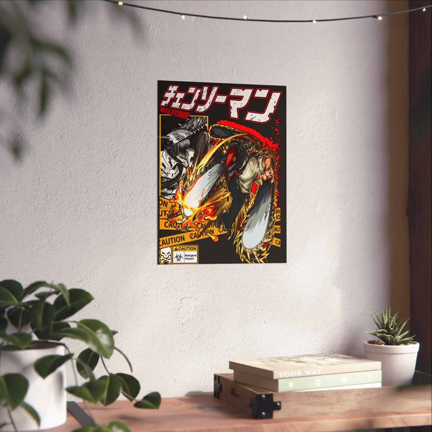 Chainsaw Man Matte Vertical Poster — Anime Action Art Print