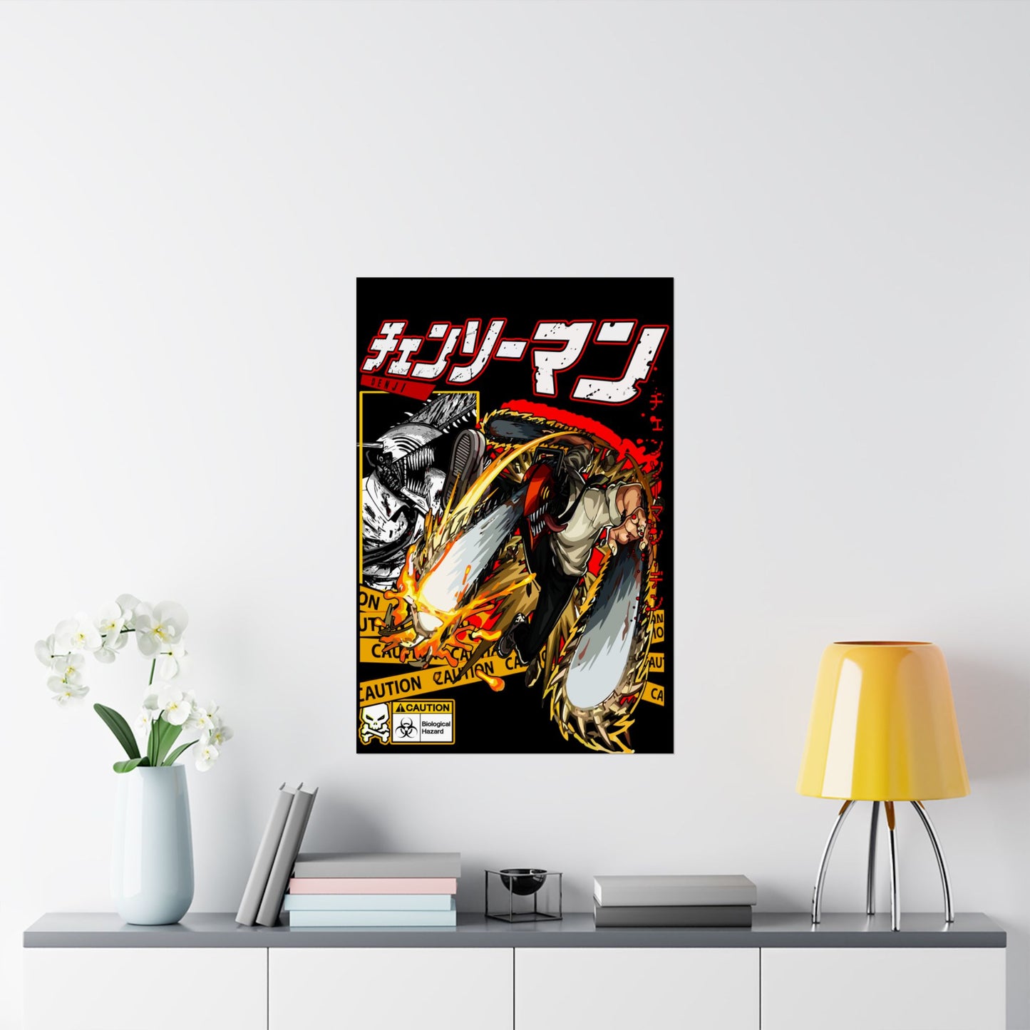 Chainsaw Man Matte Vertical Poster — Anime Action Art Print