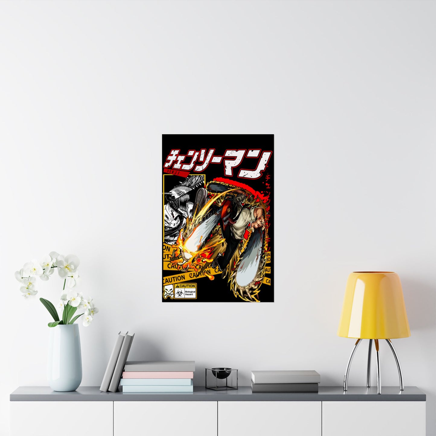 Chainsaw Man Matte Vertical Poster — Anime Action Art Print