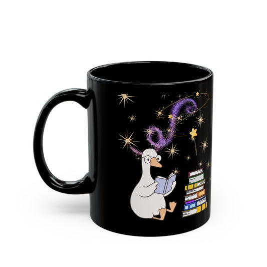 Enchanting Black Reading Mug  Perfect Gift for Book Lovers