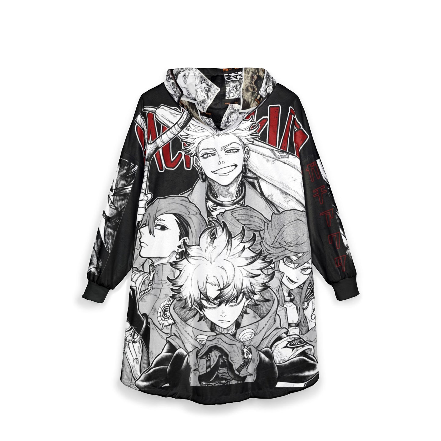 Gachiakuta Anime Characters hooded blanket | Asta Nacht Yuno design