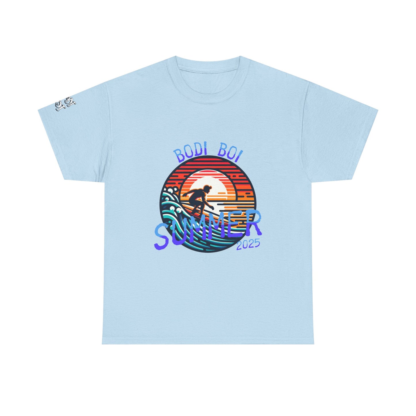Summer Vibes Unisex Heavy Cotton Tee, Beach Shirt, Surfing Apparel, Casual Wear, Gift for Surfers, Summer 2025 Tee