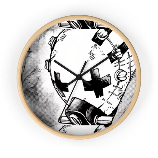 Gachiakuta Wall Clock | Gothic Skull Art, Monochrome