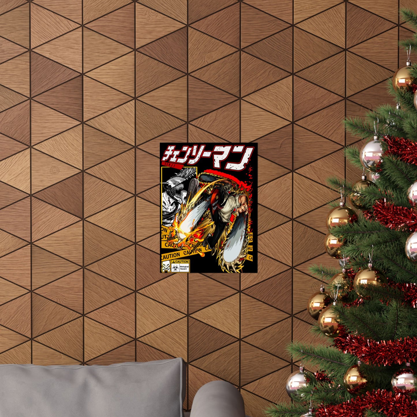 Chainsaw Man Matte Vertical Poster — Anime Action Art Print