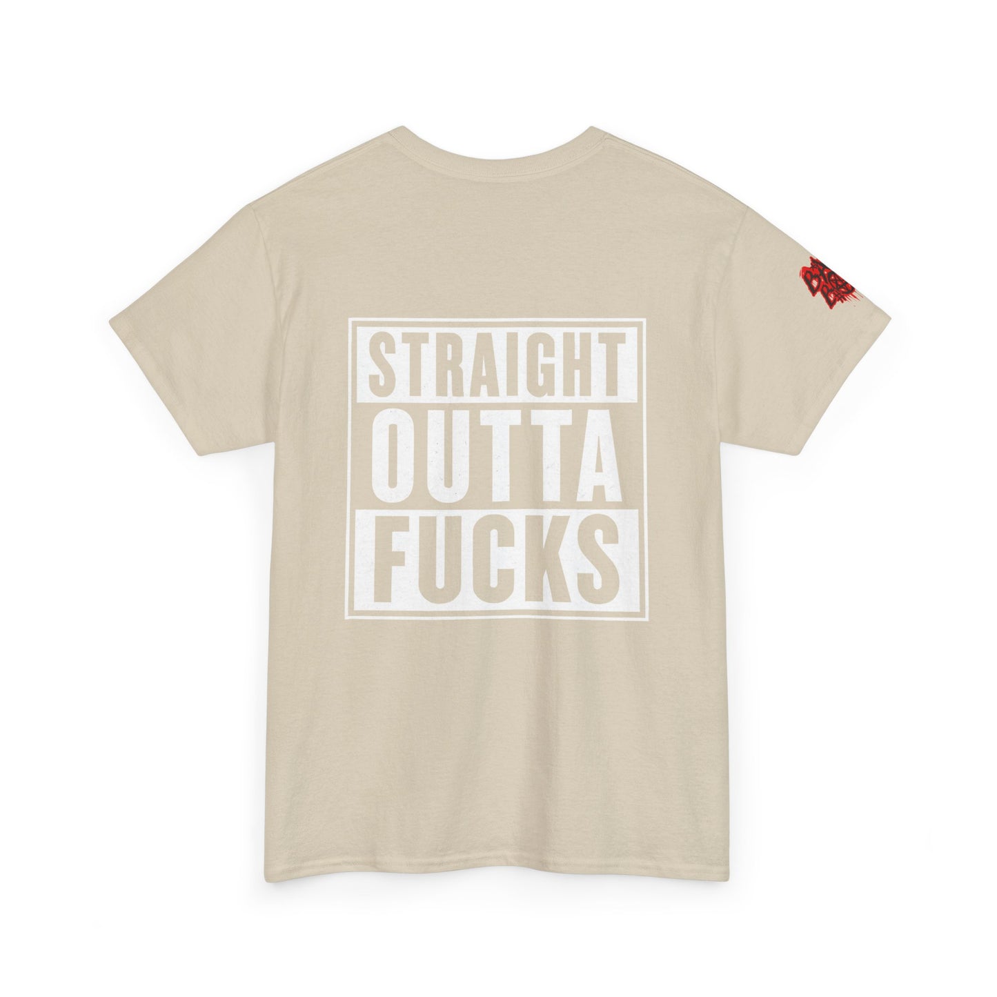 Straight Outta F*cks Unisex Heavy Cotton Tee - Casual Wear, Funny Shirt, Gift for Him/Her, Everyday Tee, Statement Shirt