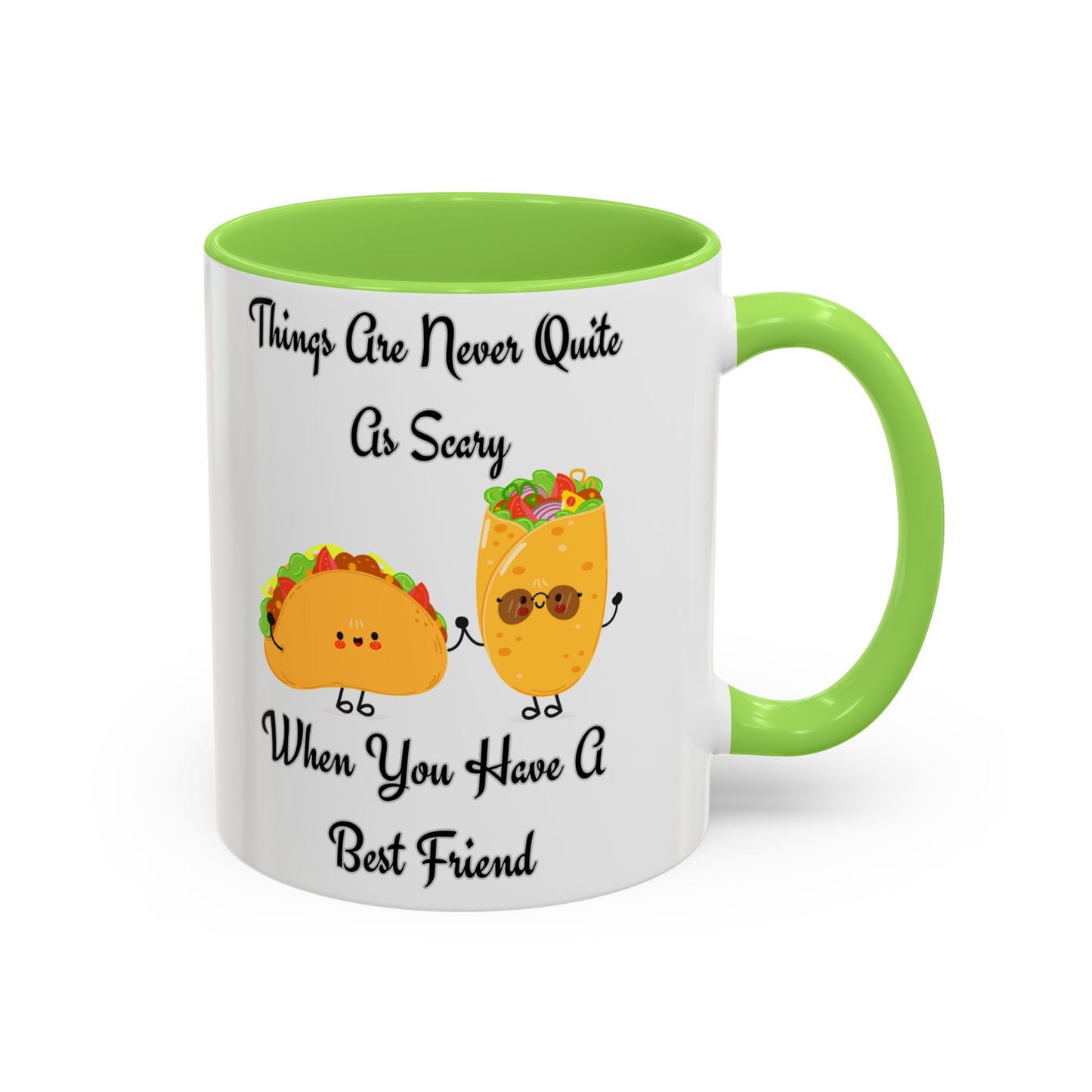 Best Friend Taco Mugs, Colorful Coffee Cups, Cute Gift for Friends