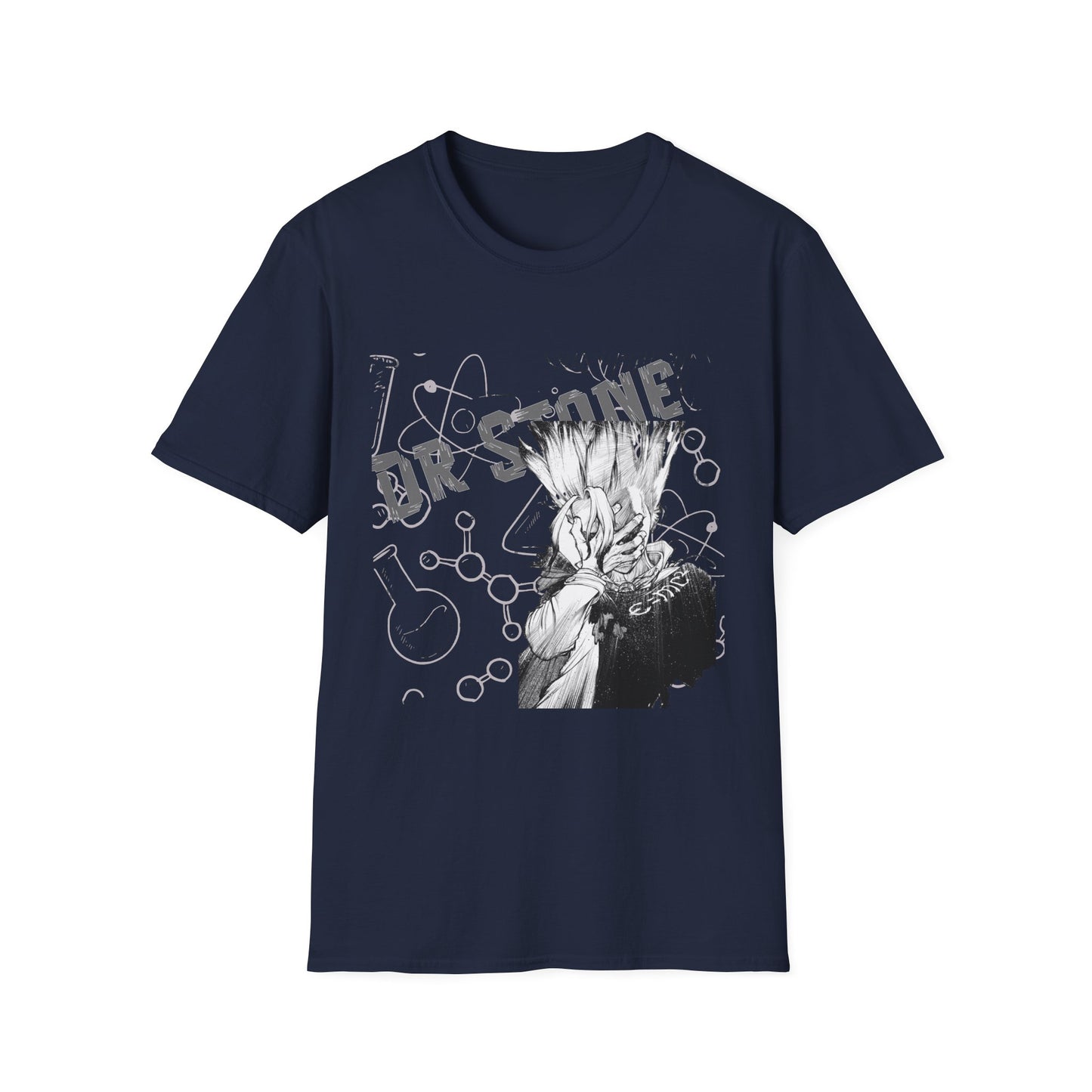 Science Anime T-Shirt — Mad Scientist Molecules Graphic Tee