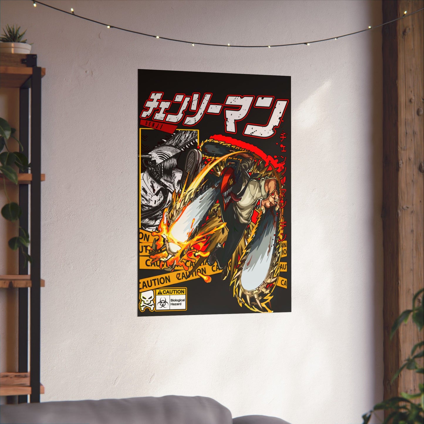 Chainsaw Man Matte Vertical Poster — Anime Action Art Print