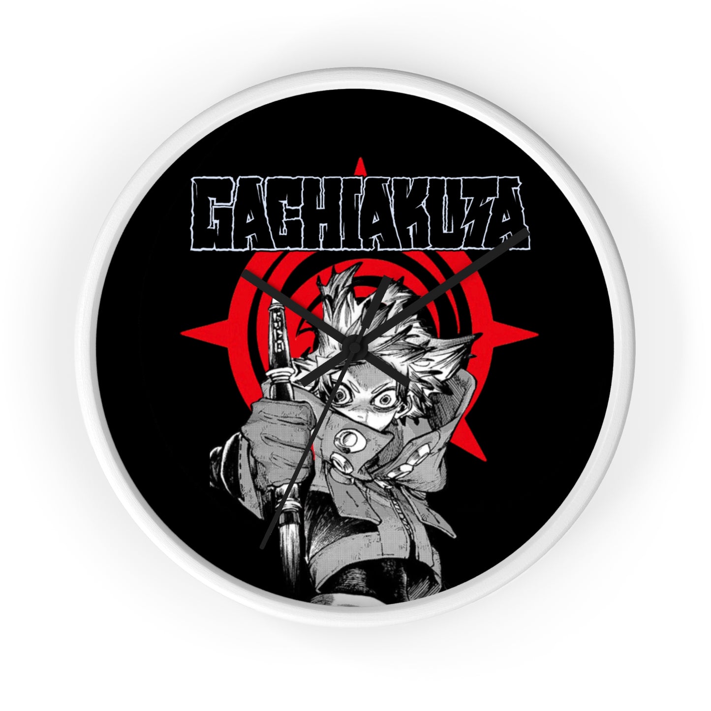 Gachiakuta Anime Character Wall Clock | Red Target Graphic, Manga Style