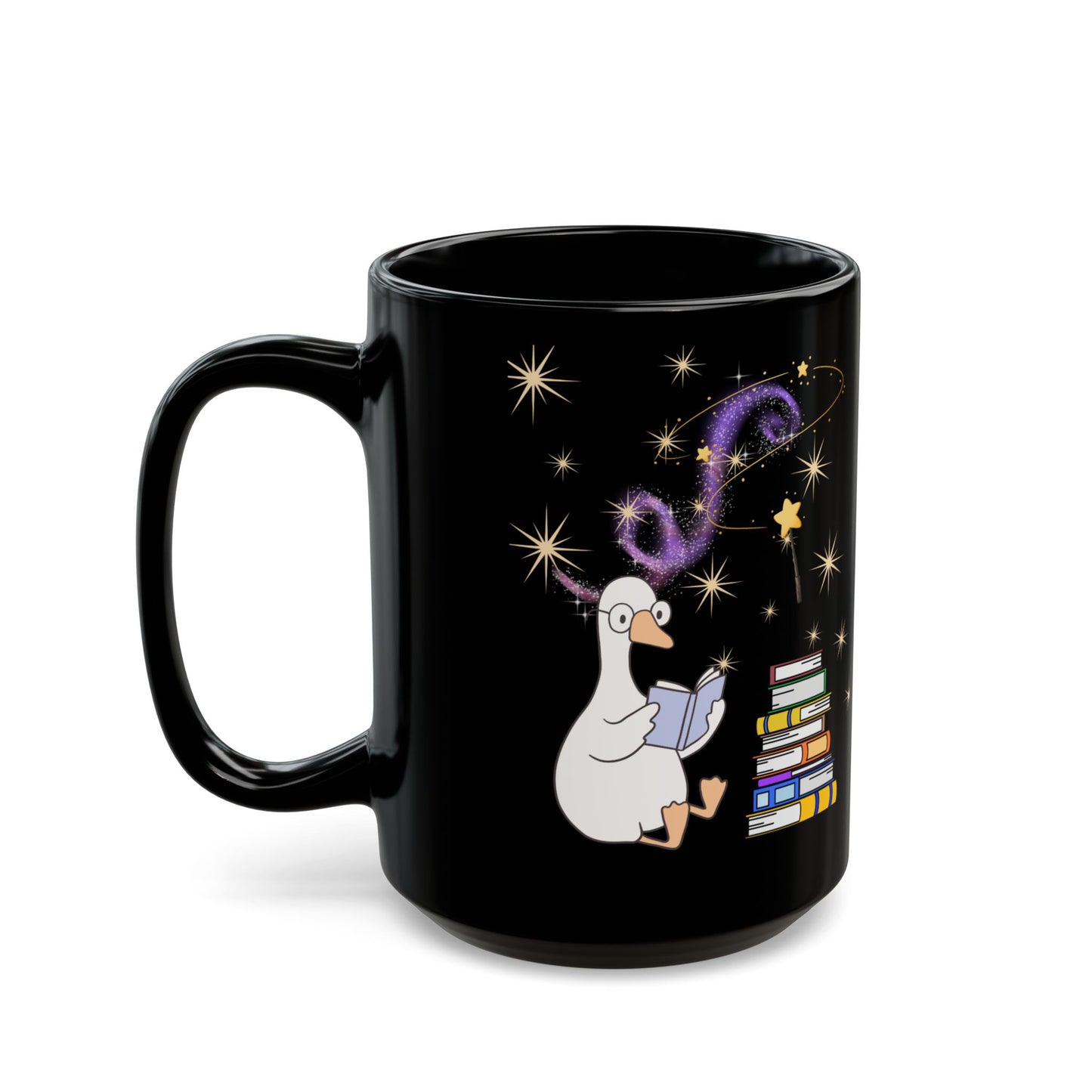 Enchanting Black Reading Mug  Perfect Gift for Book Lovers
