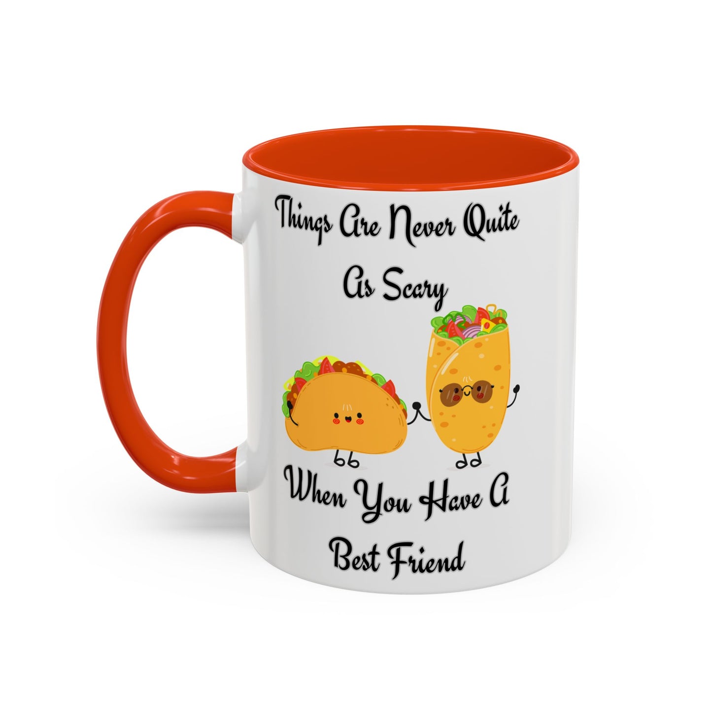 Best Friend Taco Mugs, Colorful Coffee Cups, Cute Gift for Friends