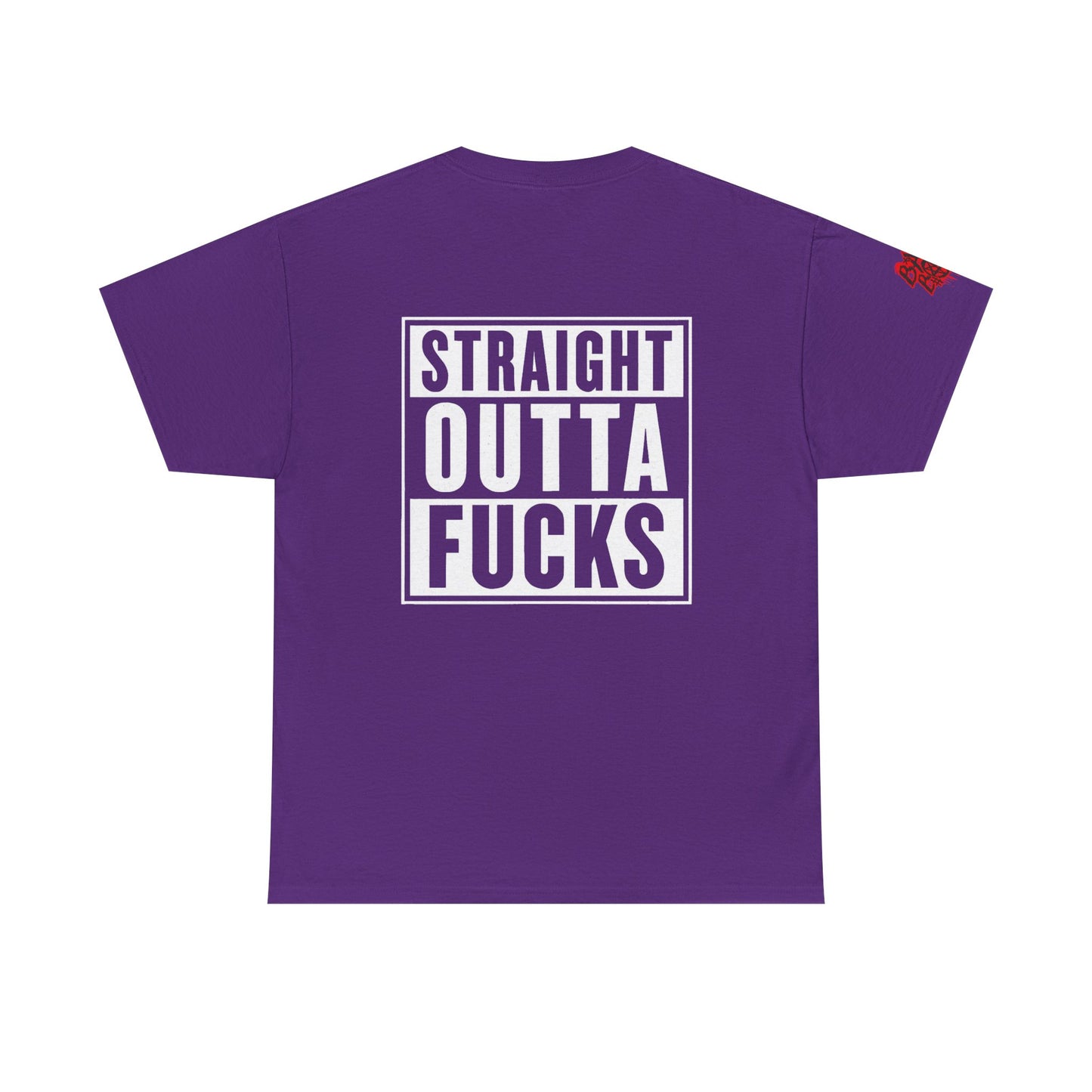 Straight Outta F*cks Unisex Heavy Cotton Tee - Casual Wear, Funny Shirt, Gift for Him/Her, Everyday Tee, Statement Shirt