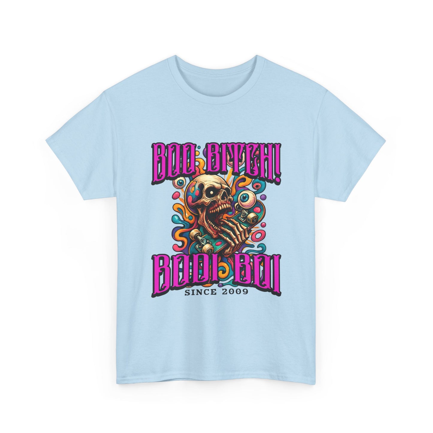 Skull Art Unisex Heavy Cotton Tee, Casual Wear, Graphic Tee, Festival Fashion, Unique Gift Idea, Everyday T-Shirt