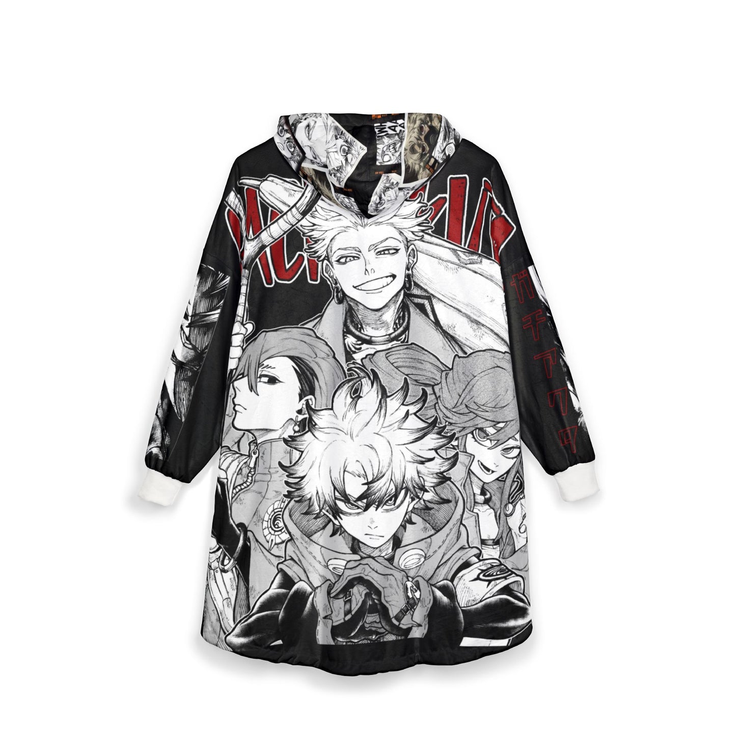 Gachiakuta Anime Characters hooded blanket | Asta Nacht Yuno design