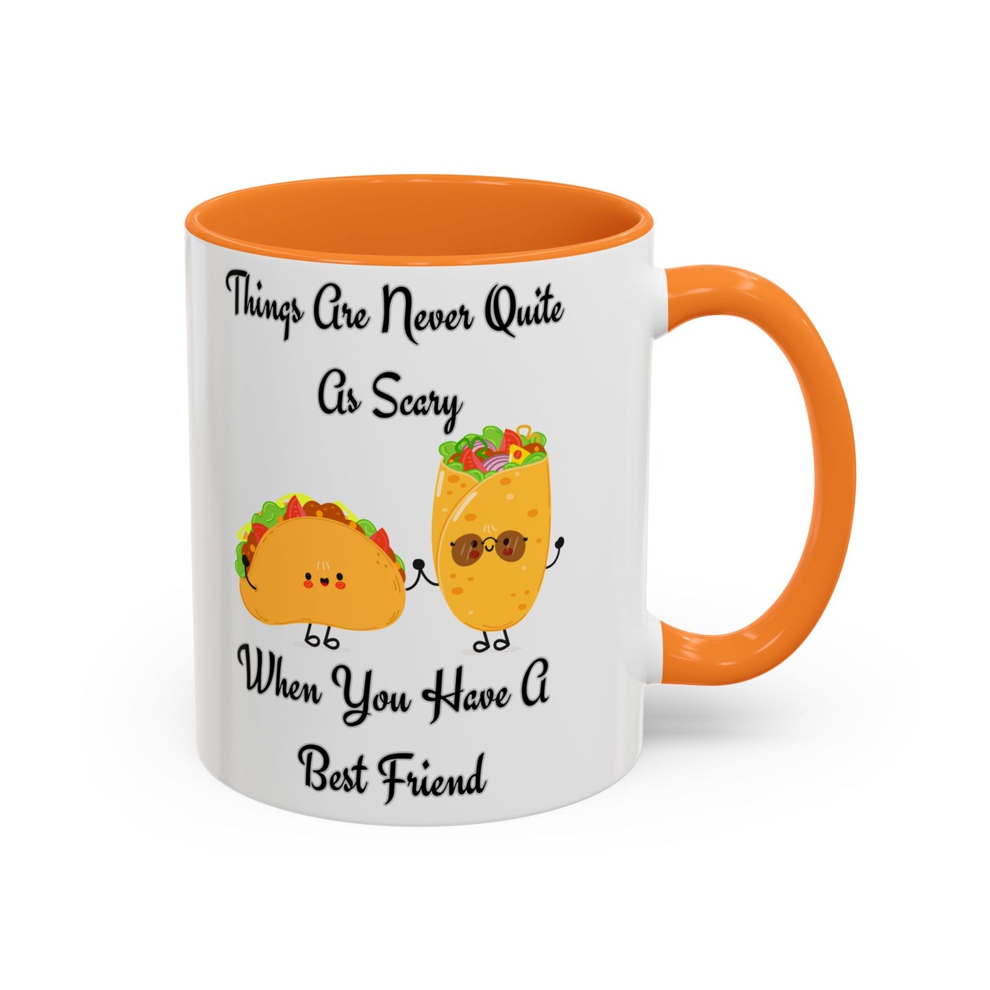 Best Friend Taco Mugs, Colorful Coffee Cups, Cute Gift for Friends