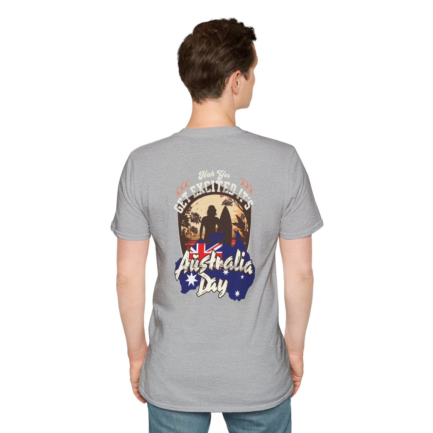 Australia Day T-Shirt – “Get Excited It’s Australia Day” Retro Beach Design