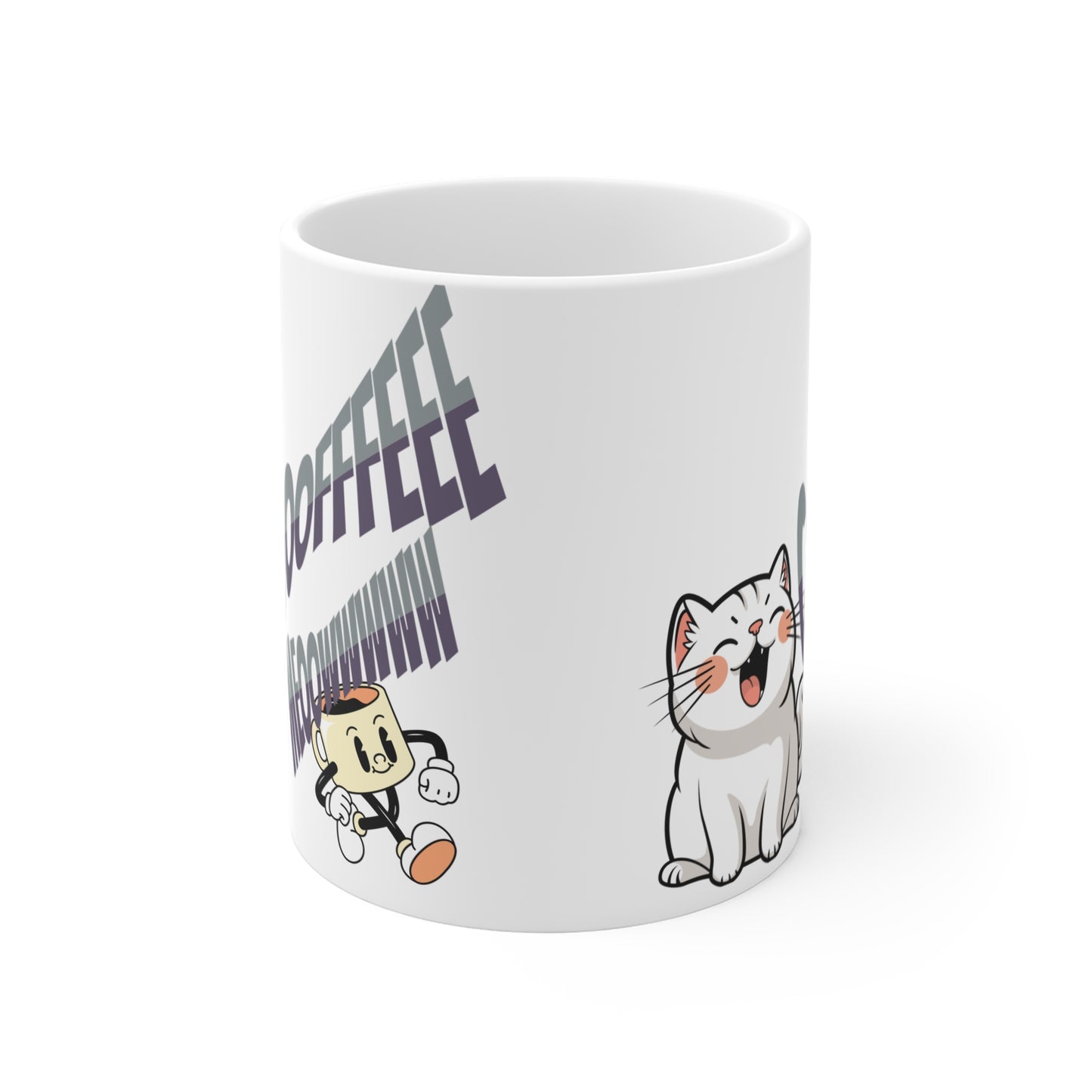 Funny Cat and Coffee Mug, Cat Lover Gift, Coffee Mug 11oz, Animal Themed Mug, Cute Coffee Mug, Gift for Cat Owners