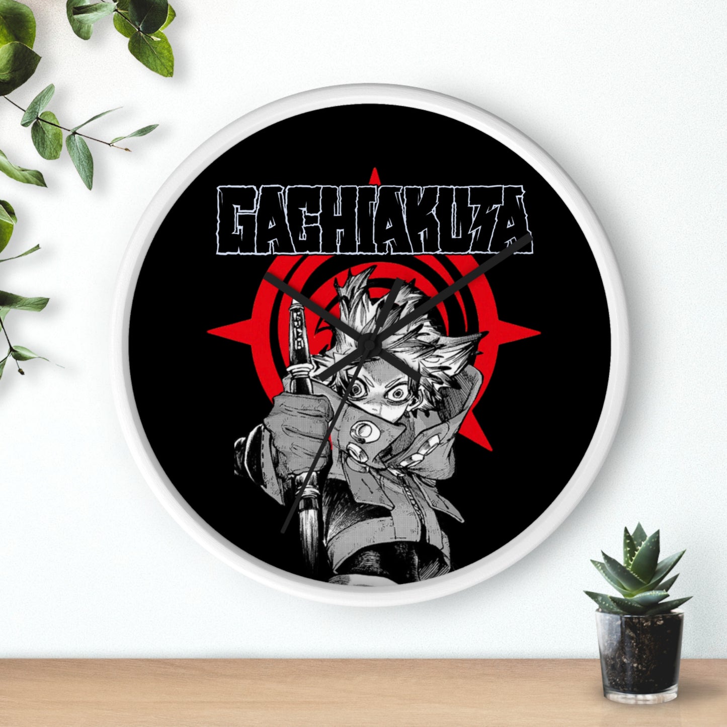 Gachiakuta Anime Character Wall Clock | Red Target Graphic, Manga Style