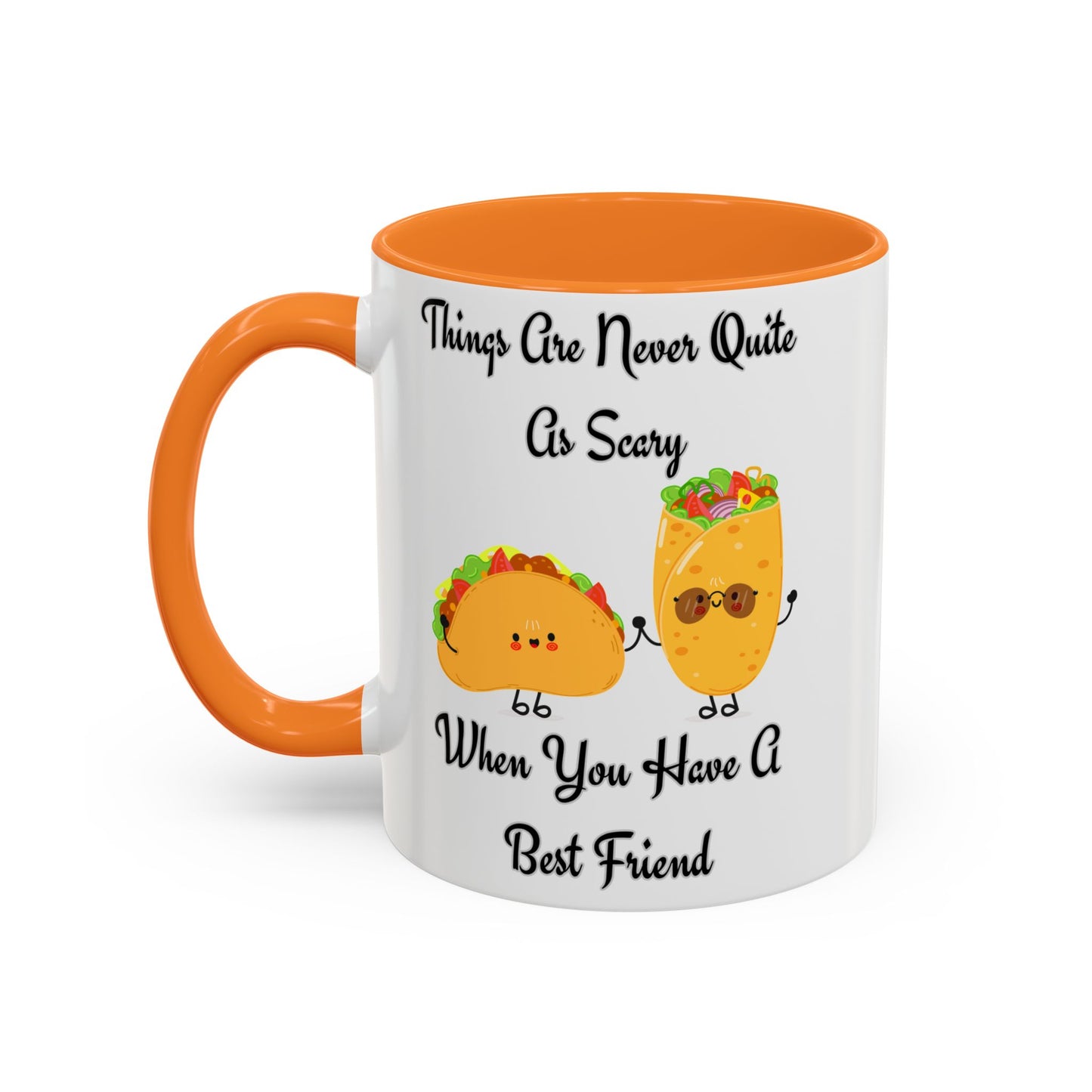 Best Friend Taco Mugs, Colorful Coffee Cups, Cute Gift for Friends