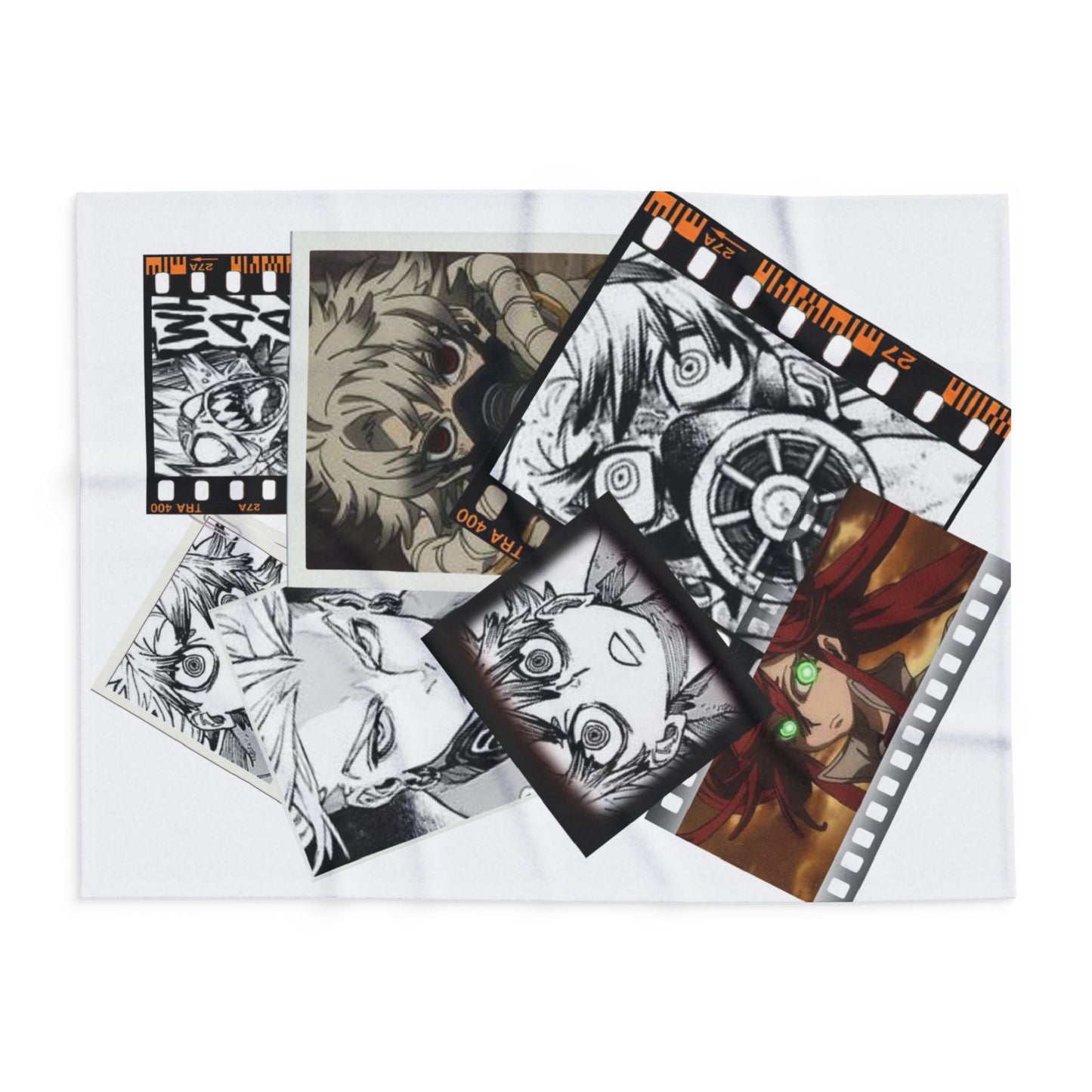 Anime-Inspired Arctic Fleece Blanket, Cozy Throw for Movie Nights