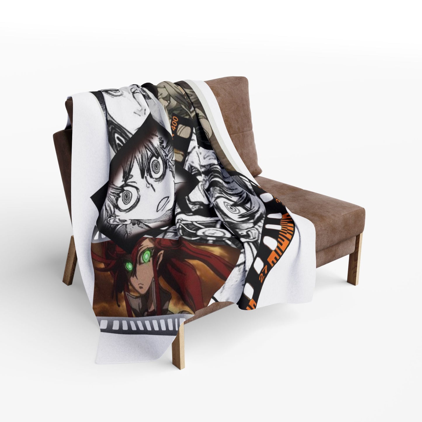 Anime-Inspired Arctic Fleece Blanket, Cozy Throw for Movie Nights