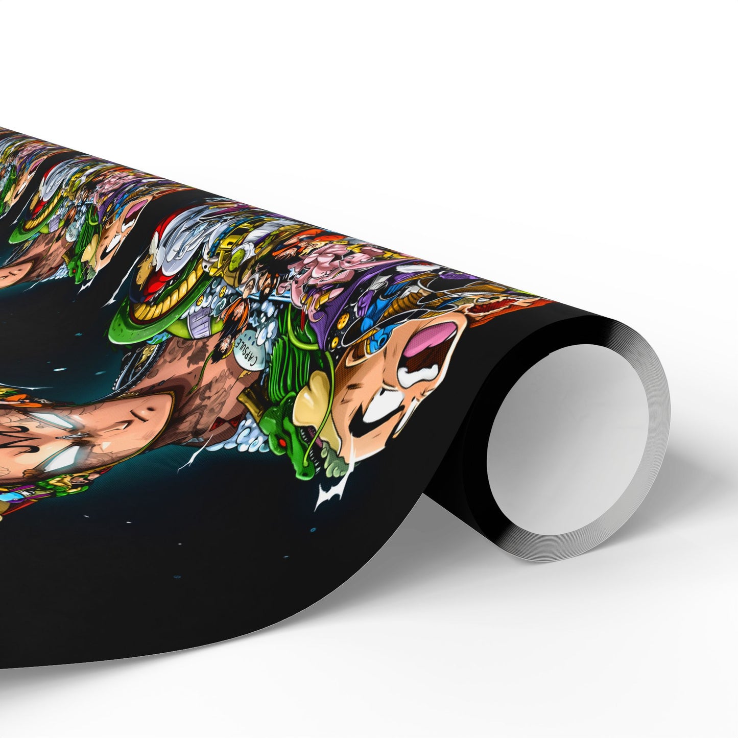 Wrapping Paper Roll — Colorful Anime Collage Gift Wrap