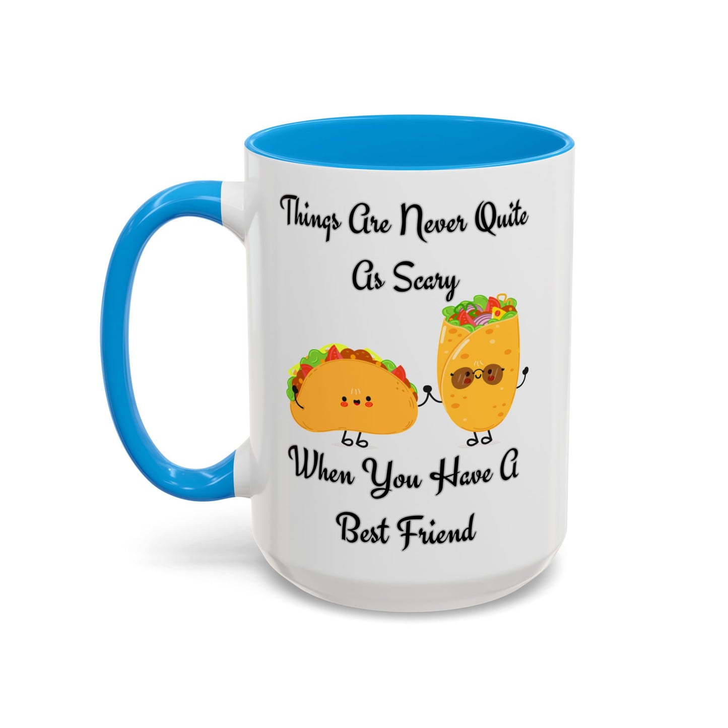 Best Friend Taco Mugs, Colorful Coffee Cups, Cute Gift for Friends