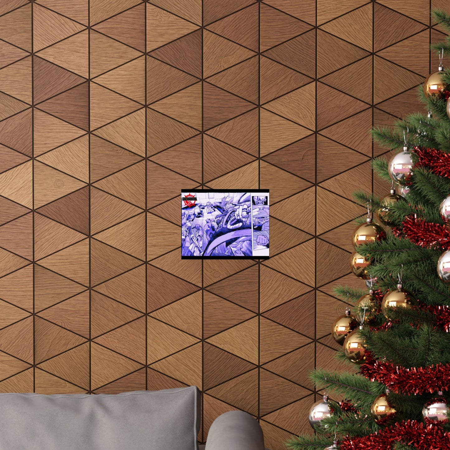 Gachiakauta Fight Scene Matte Horizontal Poster | Action Manga Wall Art